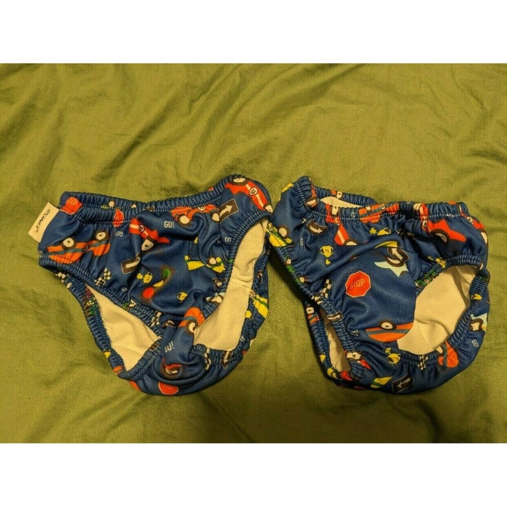 Racecar Print Swim Diapers
